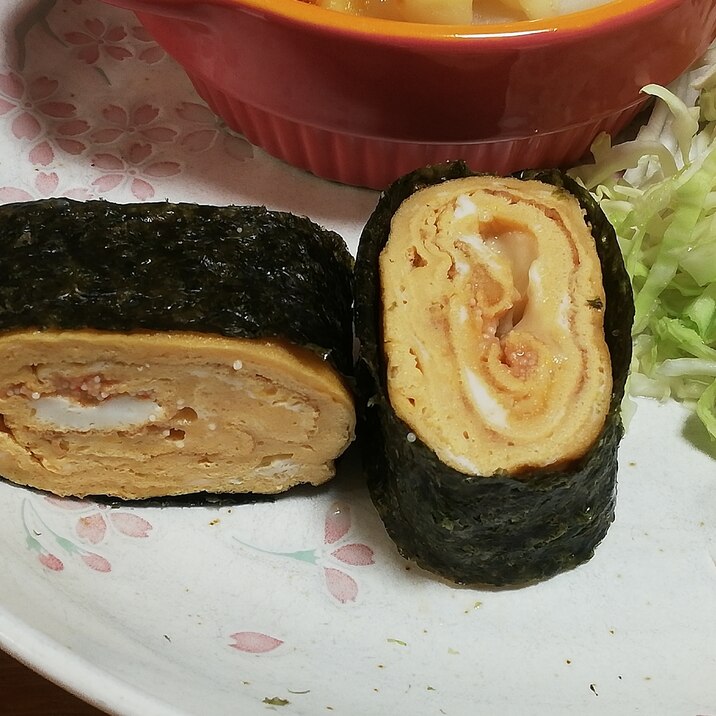 簡単海苔巻☆明太子チーズたまご焼き